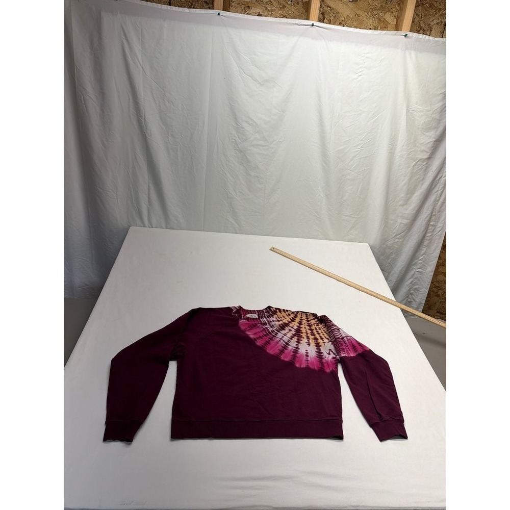 Electric & Rose Tie-Dye Sweatshirt XS Purple Pink Spiral Pattern Cotton